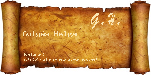 Gulyás Helga névjegykártya